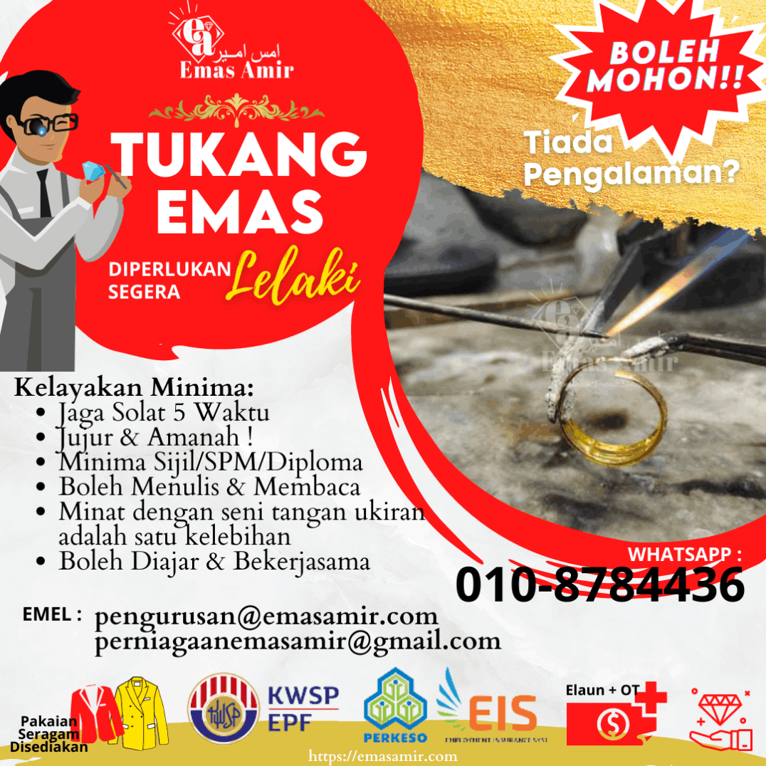 Pembantu Tukang Emas | Kerja Kosong - Kulim, Kedah